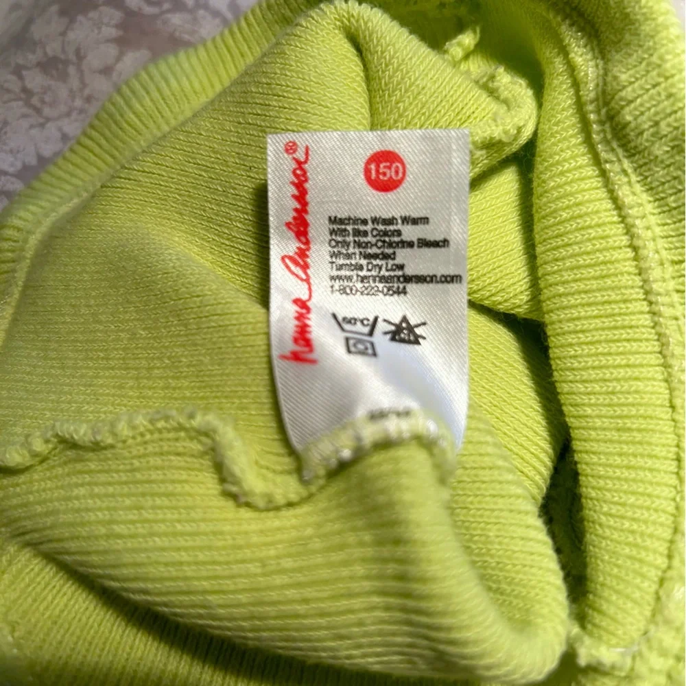 Hanna Andersson ~ Girl’s Spring Green Solid Color Footed Tights in size 150/ 12